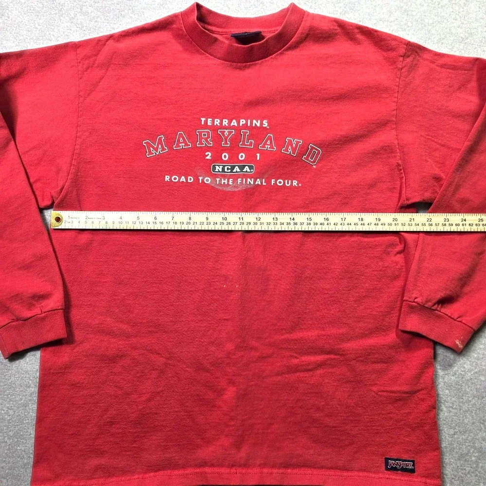 Vintage Maryland Terrapins Shirt Mens L Red Road to the Final Four JanSport USA